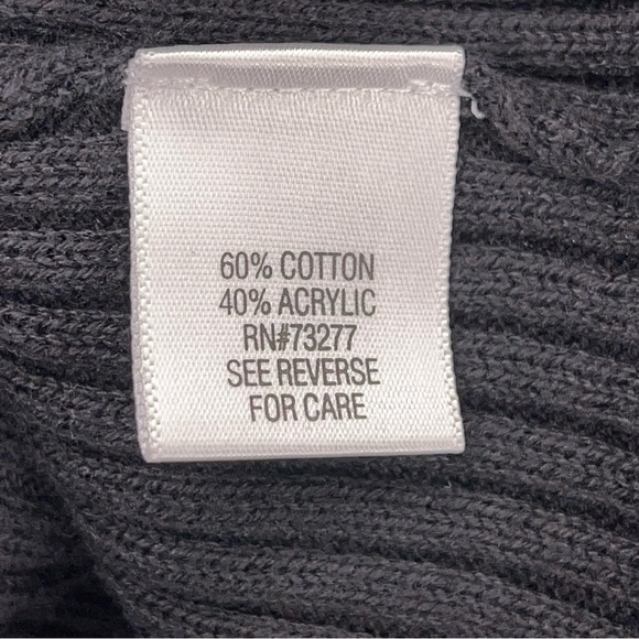 NEW XL CROFT AND BARROW BLACK COWL NECK KNIT SWEATER LONG SLEEVE - Picture 10 of 11